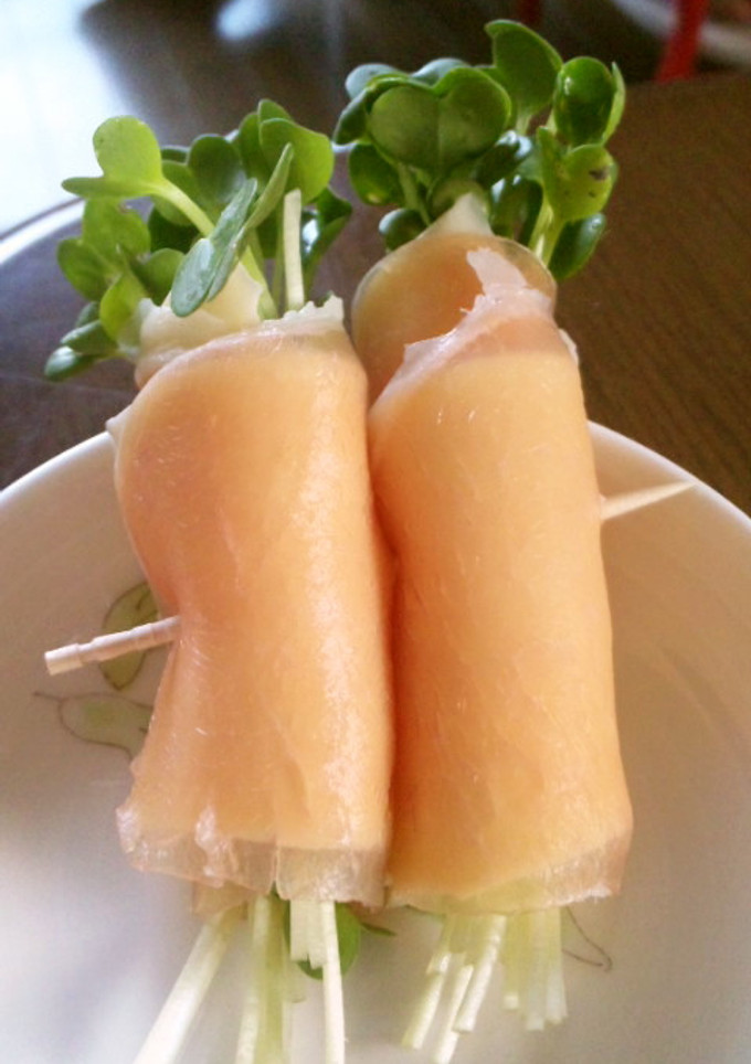 ✿生ハムとチーズのかいわれ巻き✿-レシピのメイン写真