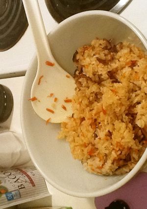 人参と椎茸のおこわ-レシピのメイン写真