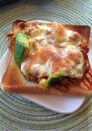 納豆アボカドキムチトースト-レシピのメイン写真