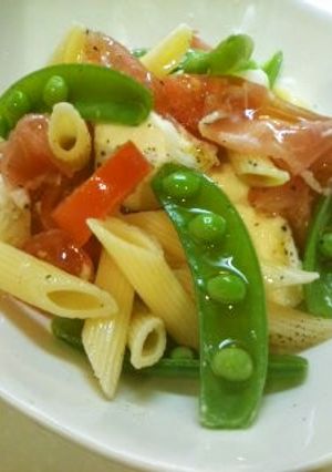 旬☆スナップえんどうと生ハムのサラダ-レシピのメイン写真