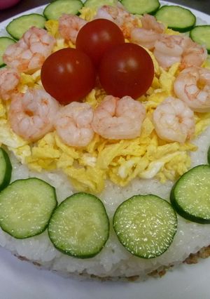 ★お寿司のケーキ★冷蔵庫にあるもので♪-レシピのメイン写真