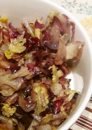 白菜のと紫キャベツのナムプラー炒め-レシピのメイン写真