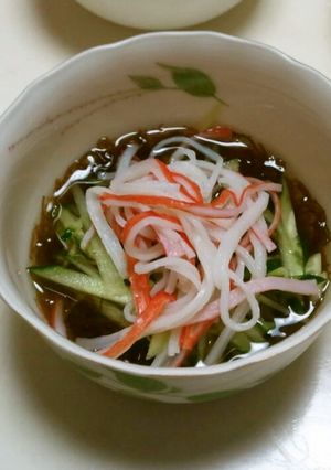 カニカマきゅうりのもずく酢-レシピのメイン写真