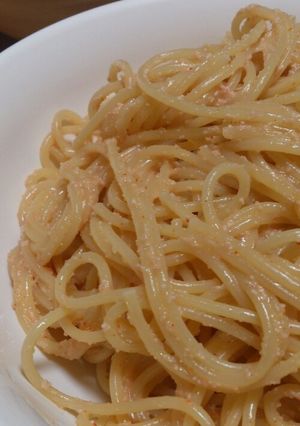 自宅にあるものだけで作る！明太パスタ-レシピのメイン写真