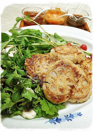 海老ホタテれんこんバーグ-レシピのメイン写真
