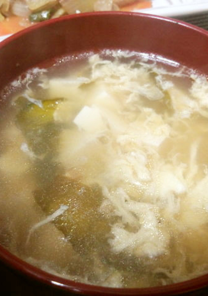 わかめと豆腐とふわふわ卵の中華スープ-レシピのメイン写真