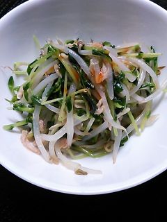 節約!簡単!ピリ辛のもやしと豆苗☆-レシピのメイン写真