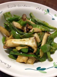エリンギとピーマンのカレー風味炒め-レシピのメイン写真