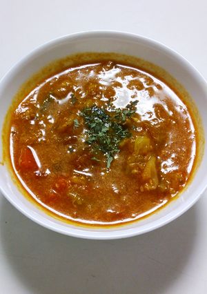 残ったカレーでトマトスープ-レシピのメイン写真