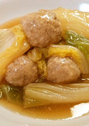 白菜＆肉団子のあんかけ煮-レシピのメイン写真