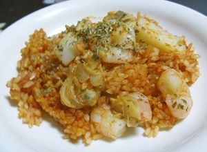レンジで！こんにゃく米パエリア♪-レシピのメイン写真