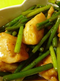 ♡鶏肉とニンニクの芽のオイスター炒め-レシピのメイン写真
