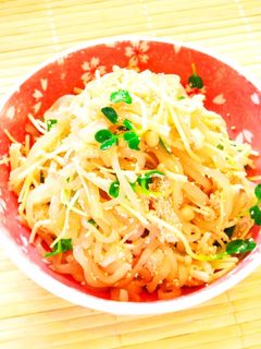 お弁当にも♪しらたきとえのきのたらこ和え-レシピのメイン写真