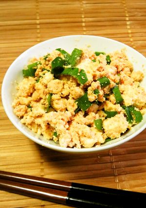 ☺お手軽おつまみ♪ピリ辛明太子炒り豆腐☺-レシピのメイン写真