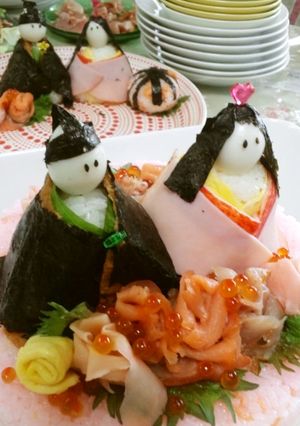 ひな祭りケーキちらし寿司お雛様お内裏様-レシピのメイン写真