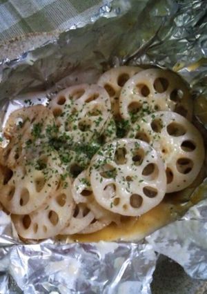 みそとチーズdeコク旨！蓮根の包み焼き♬-レシピのメイン写真