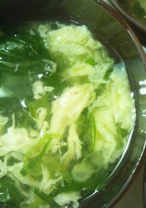 小松菜とたまごのお吸い物♪（かきたま汁）-レシピのメイン写真