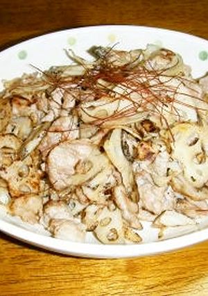 花粉症対策に、レンコンの豚肉炒め^^♪-レシピのメイン写真