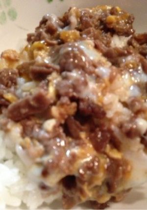 我が家の簡単牛丼 すき焼き風-レシピのメイン写真