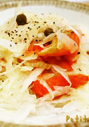 新玉ねぎとスモークサーモンの和え物-レシピのメイン写真