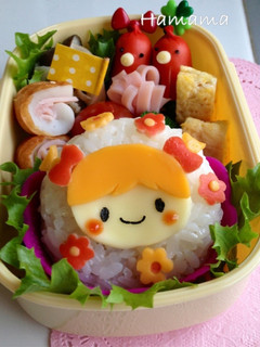 簡単キャラ弁♡ラブリーな女の子-レシピのメイン写真