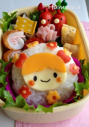 簡単キャラ弁♡ラブリーな女の子-レシピのメイン写真