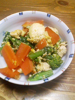 炒り豆腐、菜の花と一緒に-レシピのメイン写真