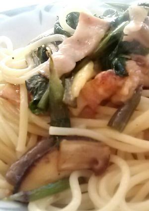 明日葉×アンチョビ×チーズのパスタ-レシピのメイン写真
