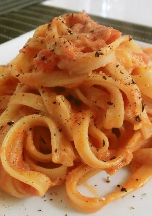 おひとりランチ…ツナのトマトチーズパスタ-レシピのメイン写真