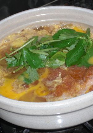 一人用土鍋で柳川風カツ煮-レシピのメイン写真