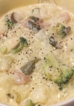 味噌汁が大変身！ドリア風リゾット-レシピのメイン写真