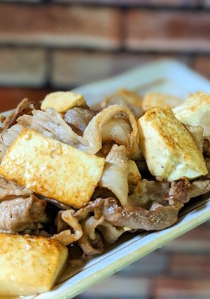 さっと1品！豚肉と豆腐の炒め物-レシピのメイン写真