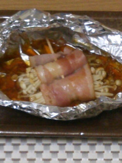 えのきのベーコン巻きホイル包み蒸し焼き-レシピのメイン写真