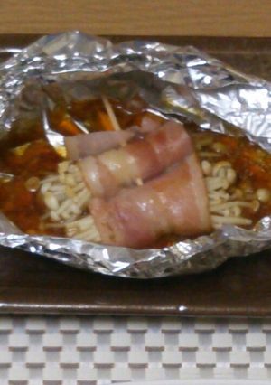 えのきのベーコン巻きホイル包み蒸し焼き-レシピのメイン写真