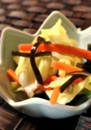 昆布とくず野菜再活用！キャベツの浅漬け♡-レシピのメイン写真