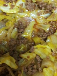 ひき肉とキャベツのカレー炒め-レシピのメイン写真