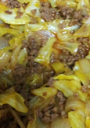 ひき肉とキャベツのカレー炒め-レシピのメイン写真