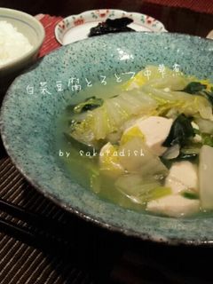 簡単♪ほっこり白菜豆腐中華煮-レシピのメイン写真