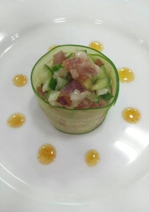 きゅうりの器☆おしゃれすぎるマグロ前菜-レシピのメイン写真