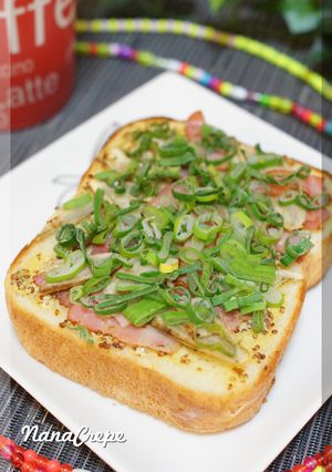 ごぼうベーコンの粒マスマヨトースト-レシピのメイン写真