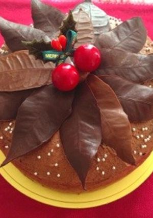 Xmasに♡＊リーフチョコバナナケーキ＊-レシピのメイン写真