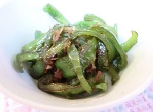 お弁当に緑黄色野菜♪ピーマンのおかか醤油-レシピのメイン写真