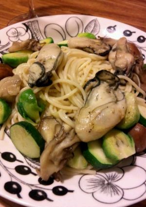 牡蠣のアヒージョパスタ-レシピのメイン写真