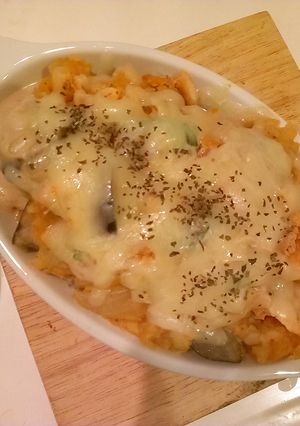 豆乳ホワイトソース♪鮭とポテトのグラタン-レシピのメイン写真