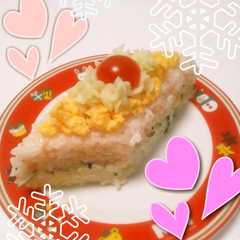 まるでケーキ❤ひなまつり押し寿司-レシピのメイン写真