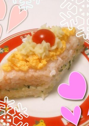 まるでケーキ❤ひなまつり押し寿司-レシピのメイン写真