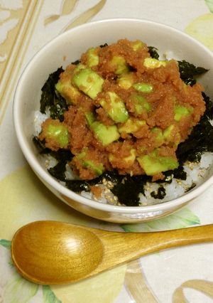 明太子とアボカドの酢飯丼-レシピのメイン写真