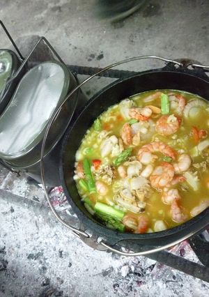 キャンプ！はんごうでご飯を炊く-レシピのメイン写真