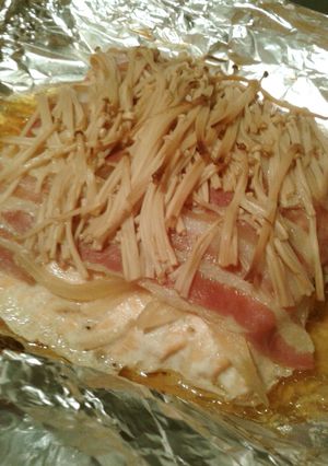 オーブンで簡単☆ドカっと鮭のホイル焼き-レシピのメイン写真