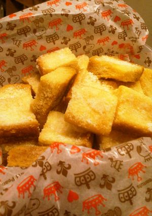 簡単♪材料３つ、食パンでさくさくラスク！-レシピのメイン写真